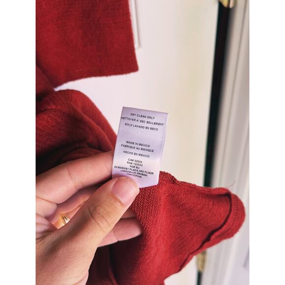 Dolan Left Coast Anthropologie Piper Orange Fit & Flare Dress S Fall Academia - Picture 6 of 6